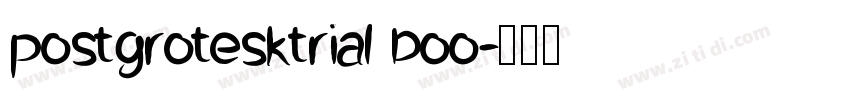 postgrotesktrial boo字体转换